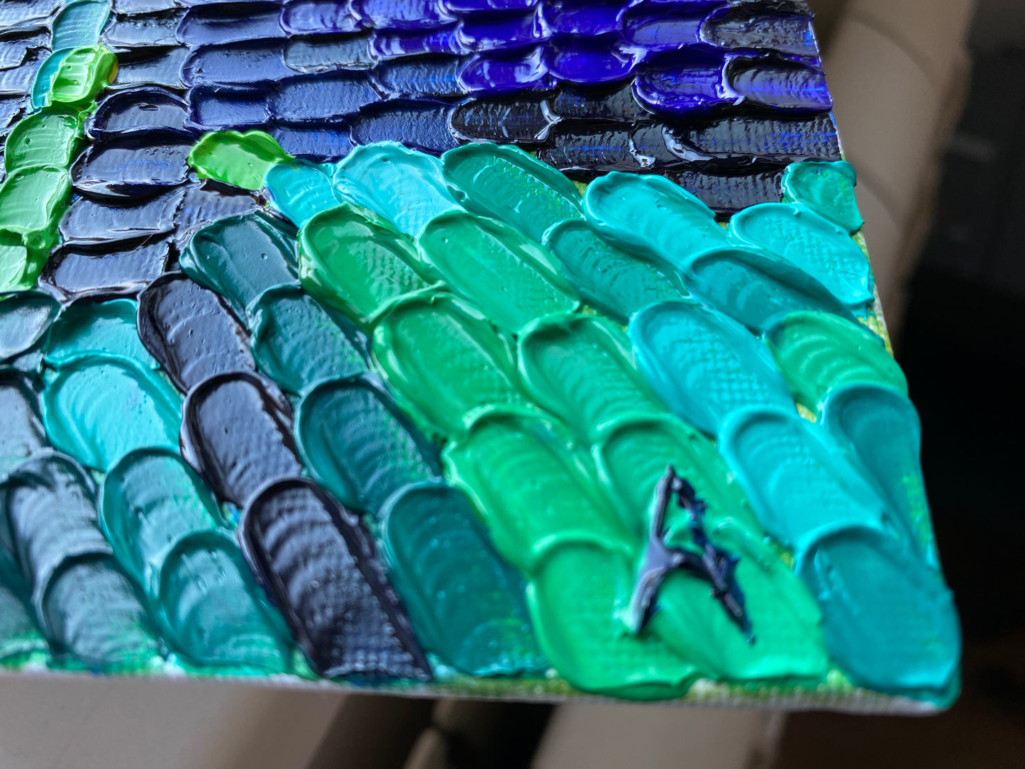 Impasto oil painting "Lotus"