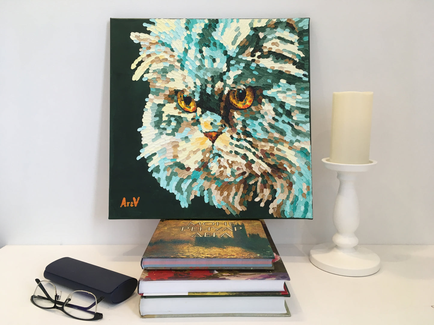 Impasto oil painting "Druid"