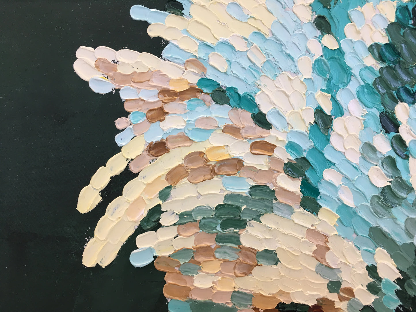 Impasto oil painting "Druid"