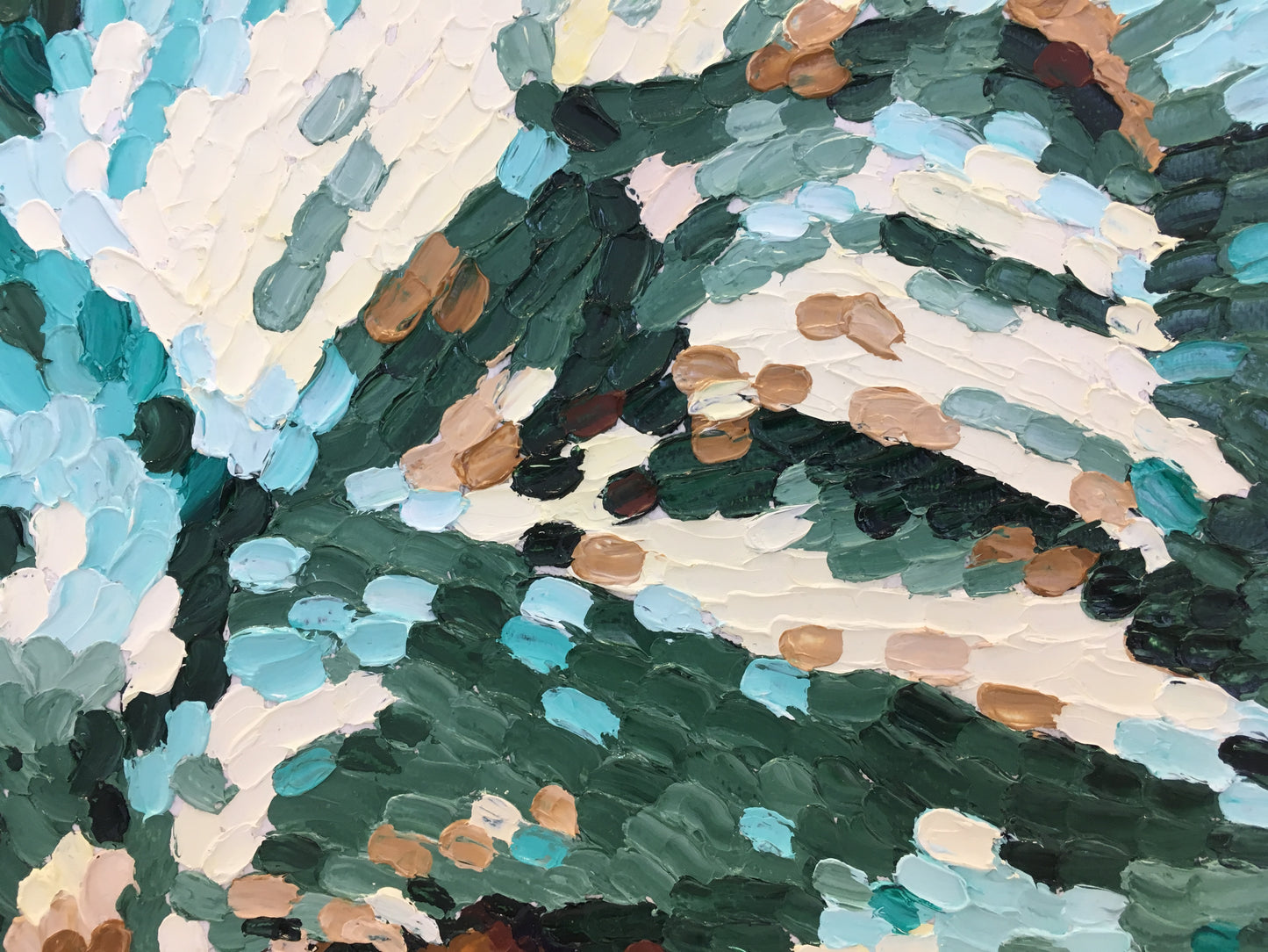 Impasto oil painting "Druid"