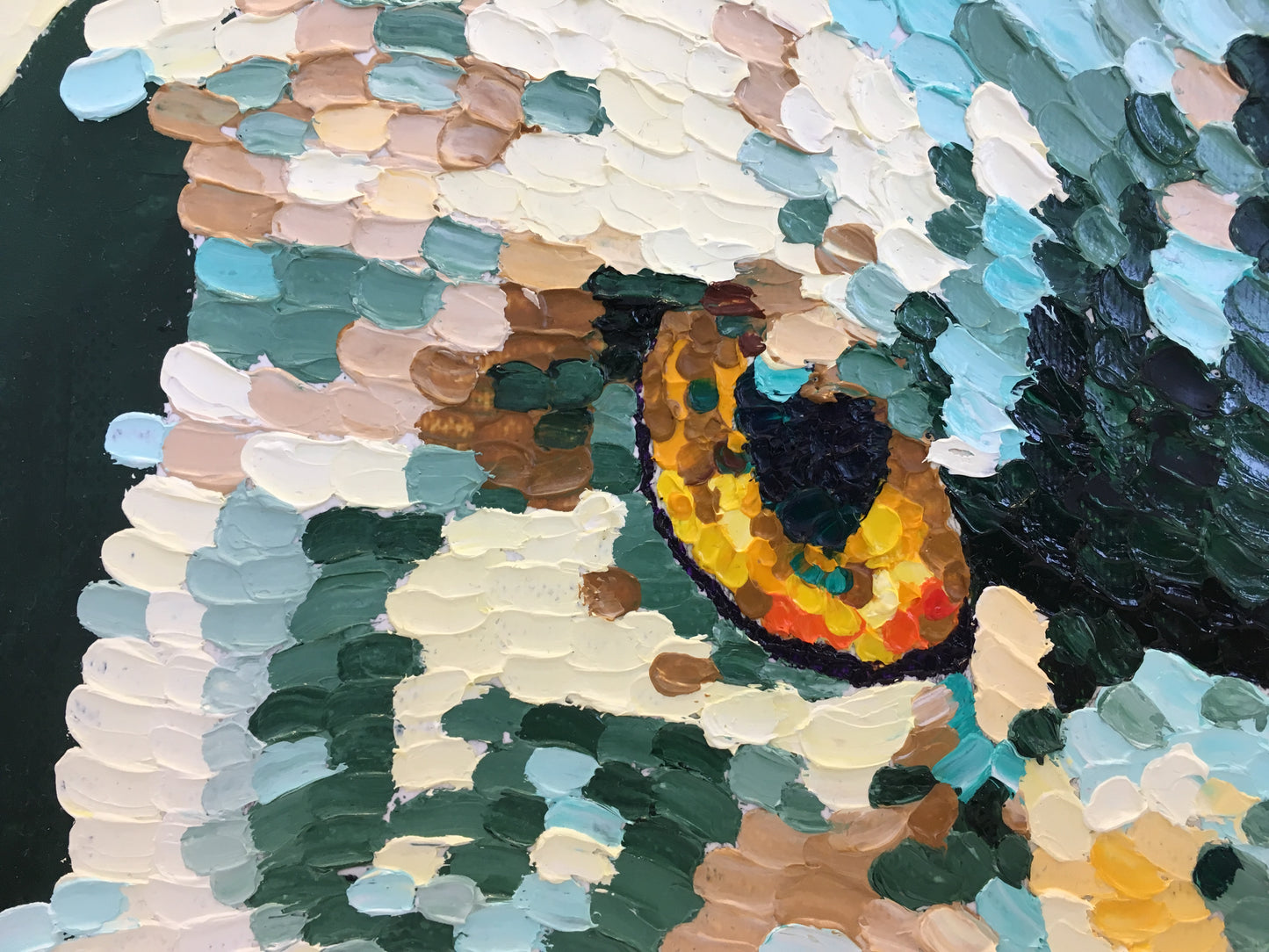 Impasto oil painting "Druid"