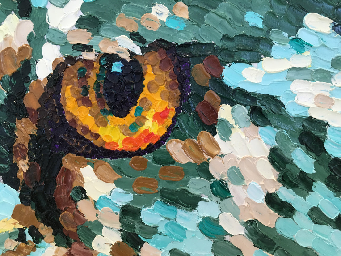 Impasto oil painting "Druid"