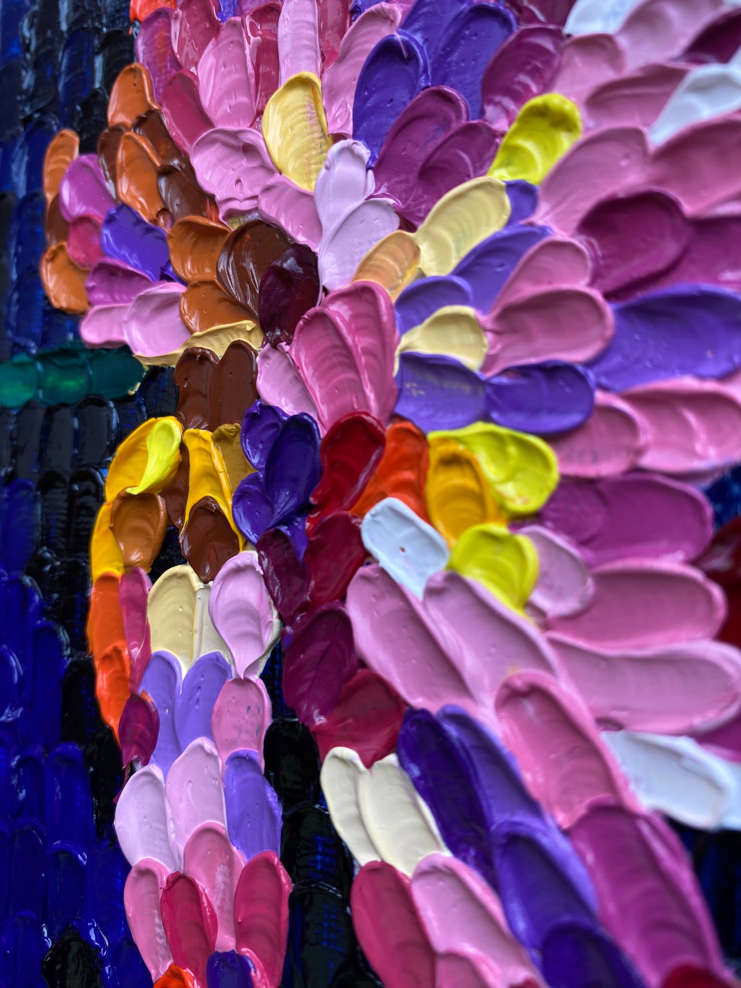 Impasto oil painting "Lotus"