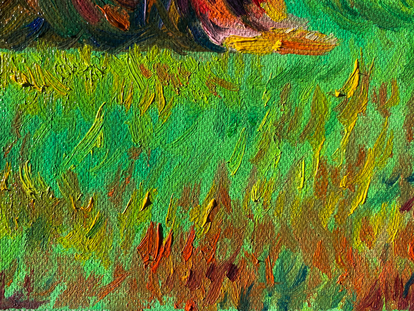 Oil painting "Haystacks at Giverny"