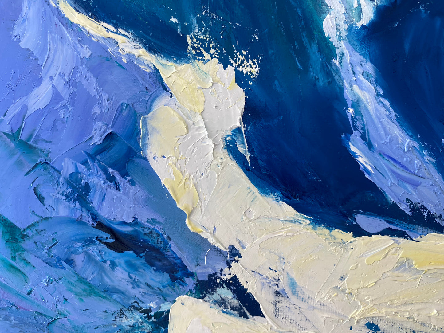 Texture oil painting "Abstract Wave"