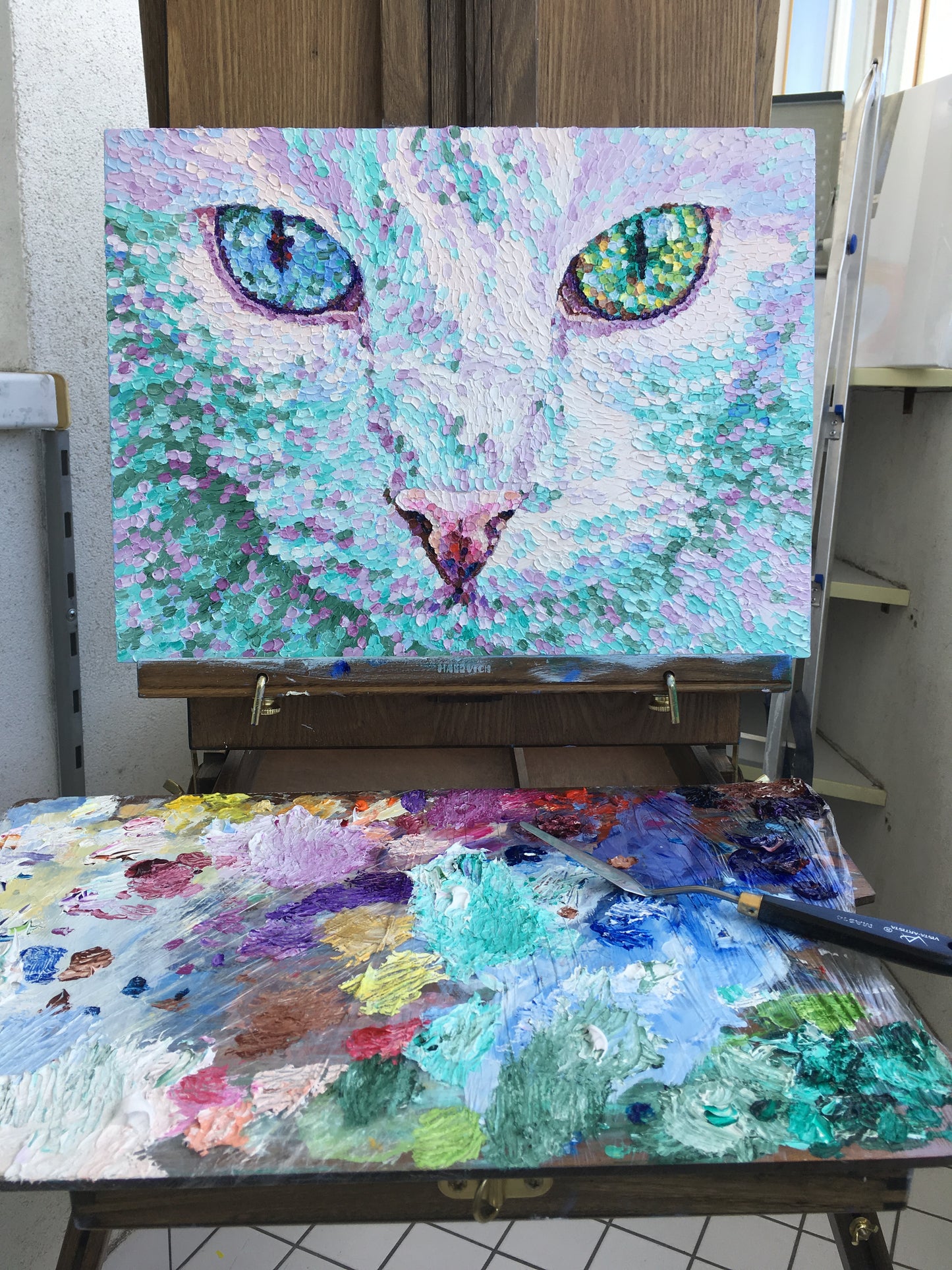 Impasto oil painting "Angel"