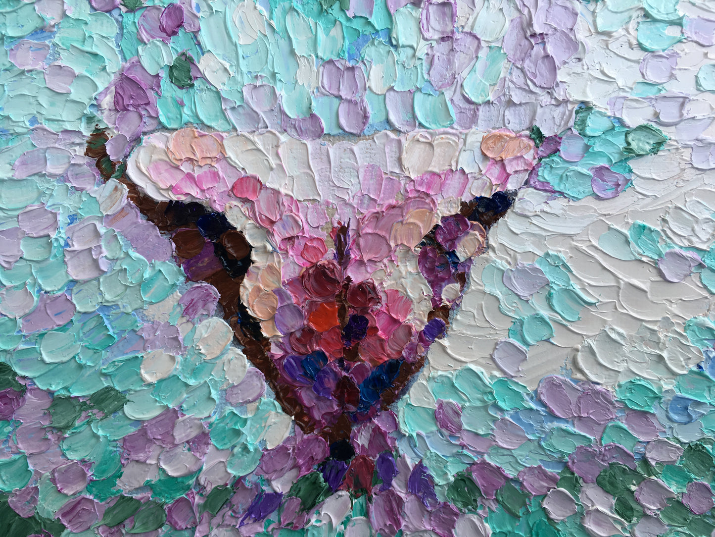 Impasto oil painting "Angel"