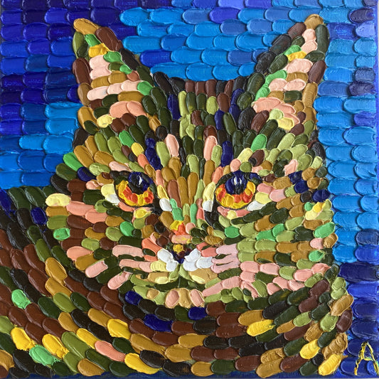 Impasto oil painting "Usya"