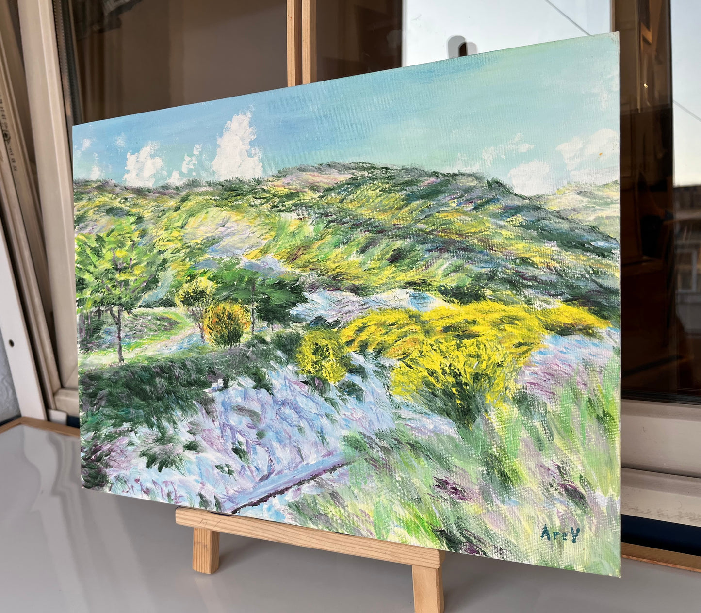 Acrylic painting "Side of the road. Motenegro"
