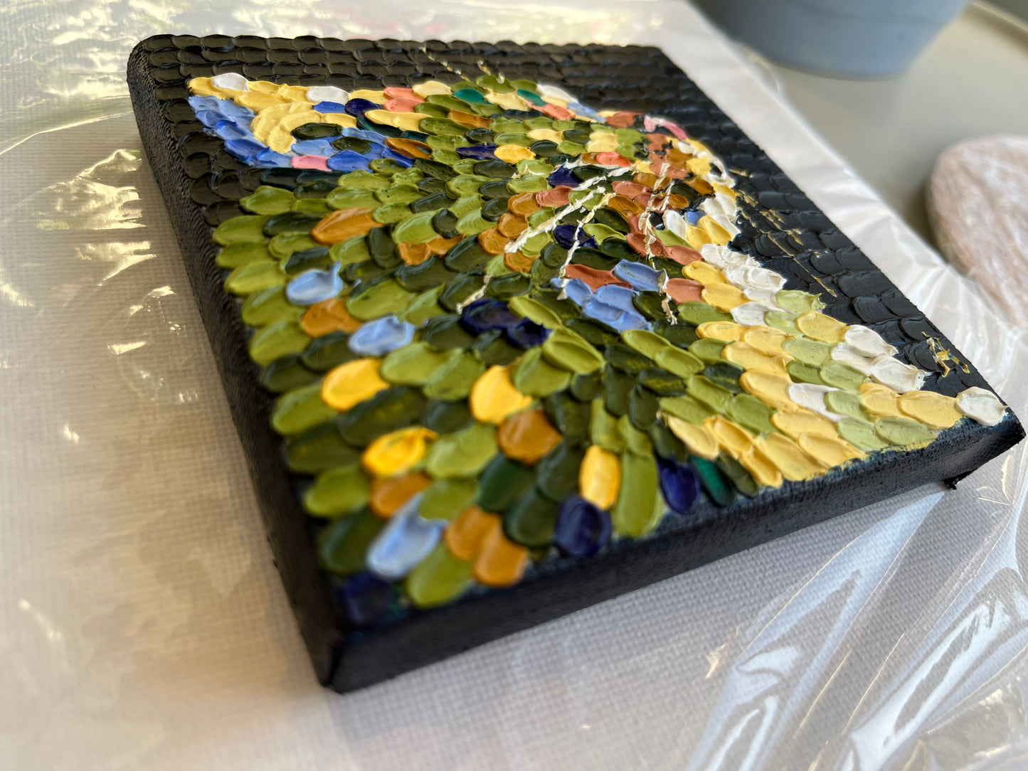 Impasto oil painting "To the Sun"